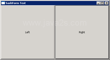 SashForms can be either horizontal or vertical: SWT.HORIZONTAL or SWT.VERTICAL,