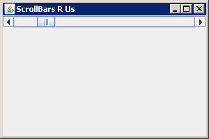 The simplest of the bounded range components is the JScrollBar