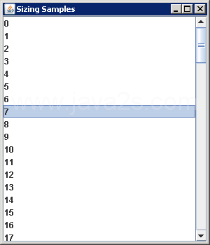 ListSelectionModel Modes