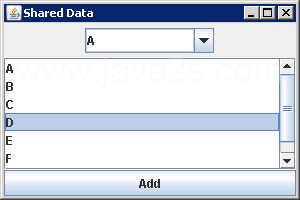 Sharing the Data Model for a JComboBox and JList