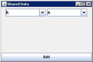 Sharing the Data Model between two JComboBoxes