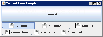 Specifying a tab's location: TOP, BOTTOM, LEFT, or RIGHT