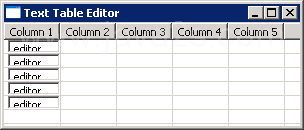 Use Text as the Table Cell Editor