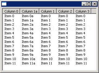 Insert a table column at an index