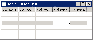 Add selection listener to TableCursor