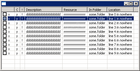 new Table(shell, SWT.MULTI | SWT.BORDER | SWT.FULL_SELECTION| SWT.CHECK)