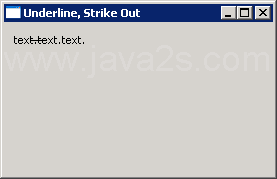 TextLayout: strikeout