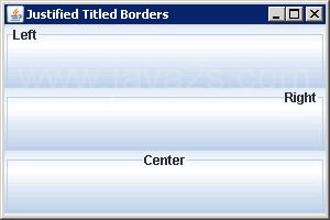 TitleBorder Justification