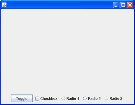 Toggle button with ItemListener
