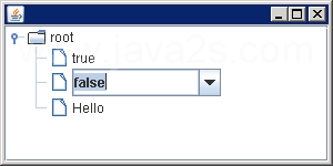 Using Boolean value cell renderer to display boolean and non-boolean values