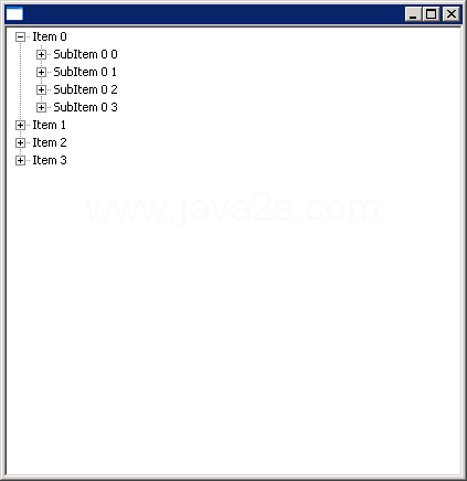 Tree default selection listener