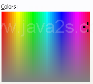 Drag across the palette to choose the color.