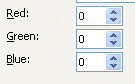 If you know the color values, enter Hue, Sat, Lum, or Red, Green, and Blue.