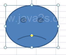 Select the shape. Click one of the adjustment handles. Then drag the handle to alter the form of the shape.