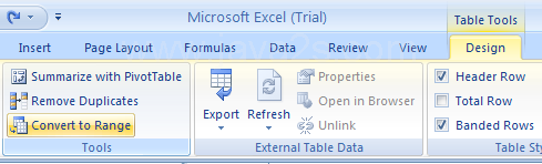 Convert a Table to a Range