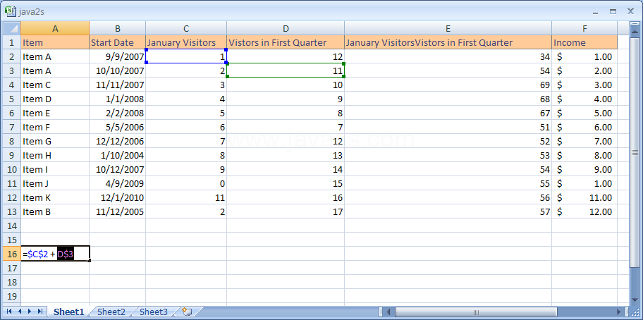 Continue to press F4 to have Excel cycle through the different reference types.