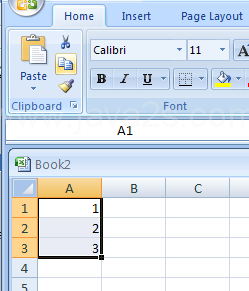 Select the source cell or range.