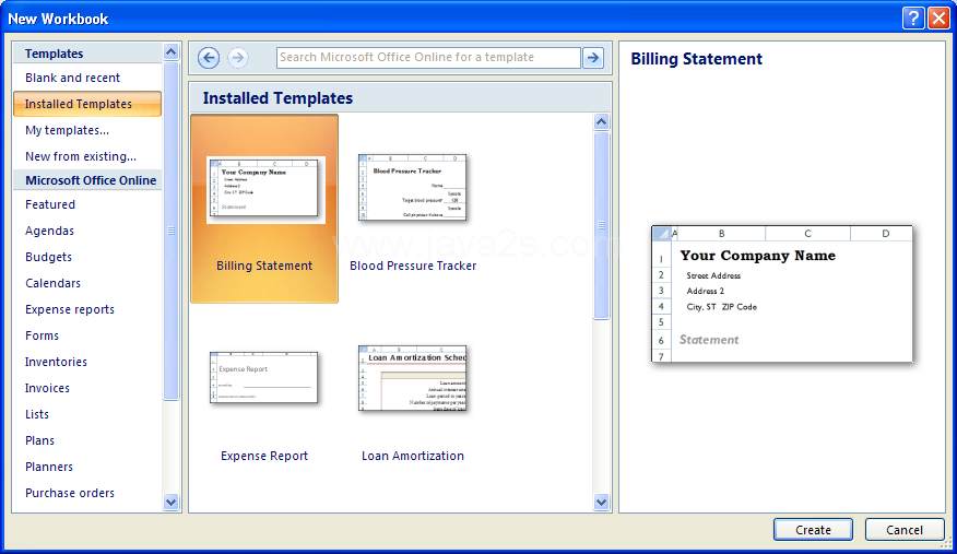 Click the Blank and recent category to open recently used templates.