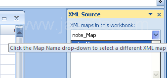 Click the Map name list arrow, and then click the XML schema.