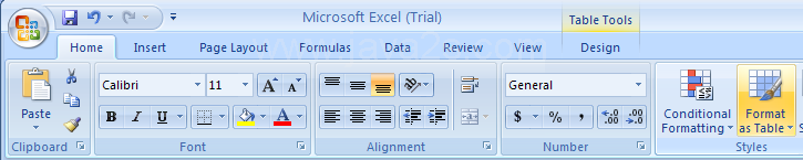 Delete a custom table style