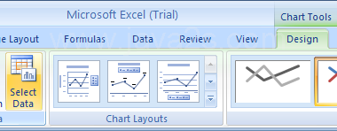 Click the chart. Click the Design tab under Chart Tools, and then click the Select Data button.