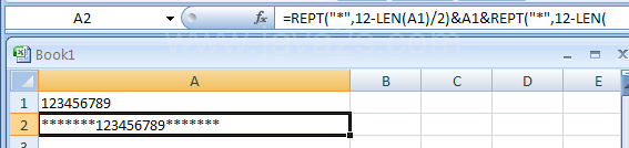 Display asterisk padding on both sides of the number