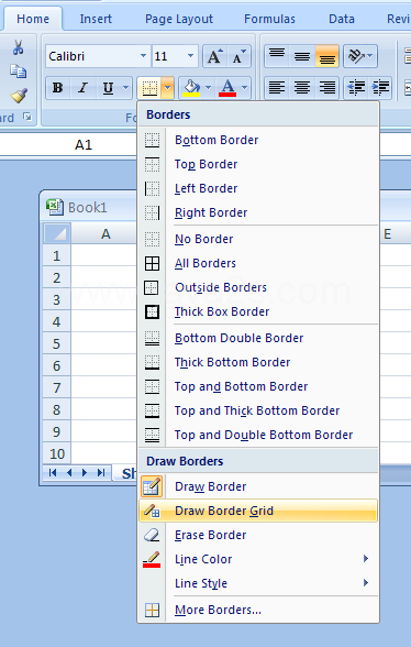 Draw a Border Grid