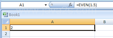 EVEN(number) rounds a number up to the nearest even integer