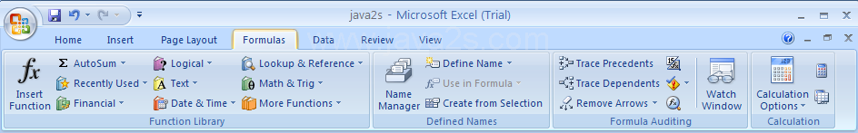 Excel provides three types of tabs on the Ribbon