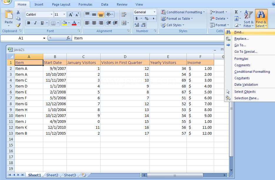 Find Cell Contents