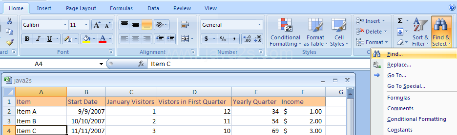 Find or Replace Cell Formatting