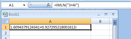 IMLN returns the natural logarithm of a complex number