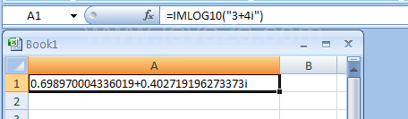 IMLOG10 returns the base-10 logarithm of a complex number