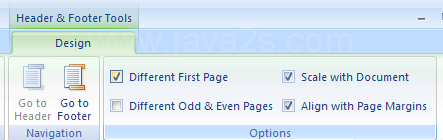 Select or clear Different First Page to add or  remove headers and footer from the first page.