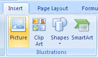 Click the Insert tab. Click the Picture button.