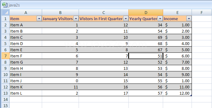 Insert a Row or Column