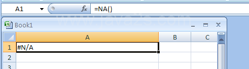 ISNA returns TRUE if the value is the #N/A error value