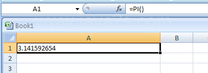 PI( ) returns the value of pi