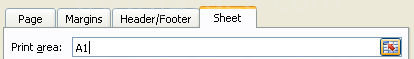 Click the Sheet tab. Type the range you want to print.