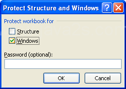 Select the Windows check box to prevent users from moving, resizing, or closing windows.