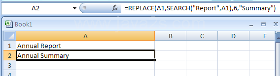 =REPLACE(A1,SEARCH