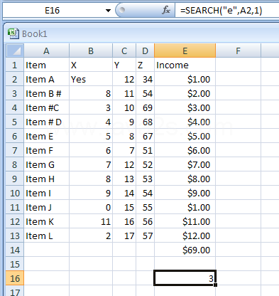 SEARCH(find_text,within_text,start_num), SEARCHB(find_text,within_text,start_num) finds one text value within another (not case-sensitive)