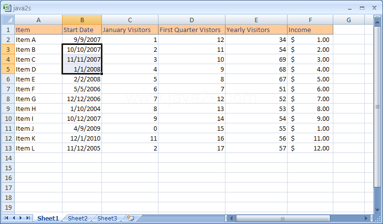 Select a Non-contiguous Range