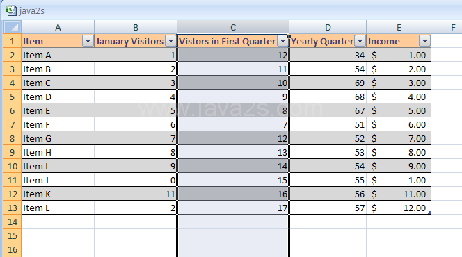 Select Rows and Columns