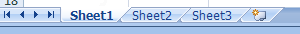 If necessary, click a sheet tab scroll button to display other tabs.