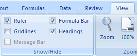 Select or clear Message Bar in Page Layout view to show or hide the bar below the Ribbon when a security alert appears.