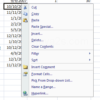 You can open a shortcut menu by right-clicking a Excel element.