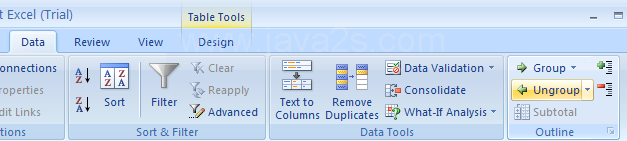 Ungroup outline data