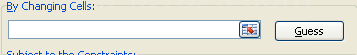 Select the cell range the solver uses to compare against the target cell.