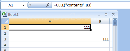 Input the formula: =CELL